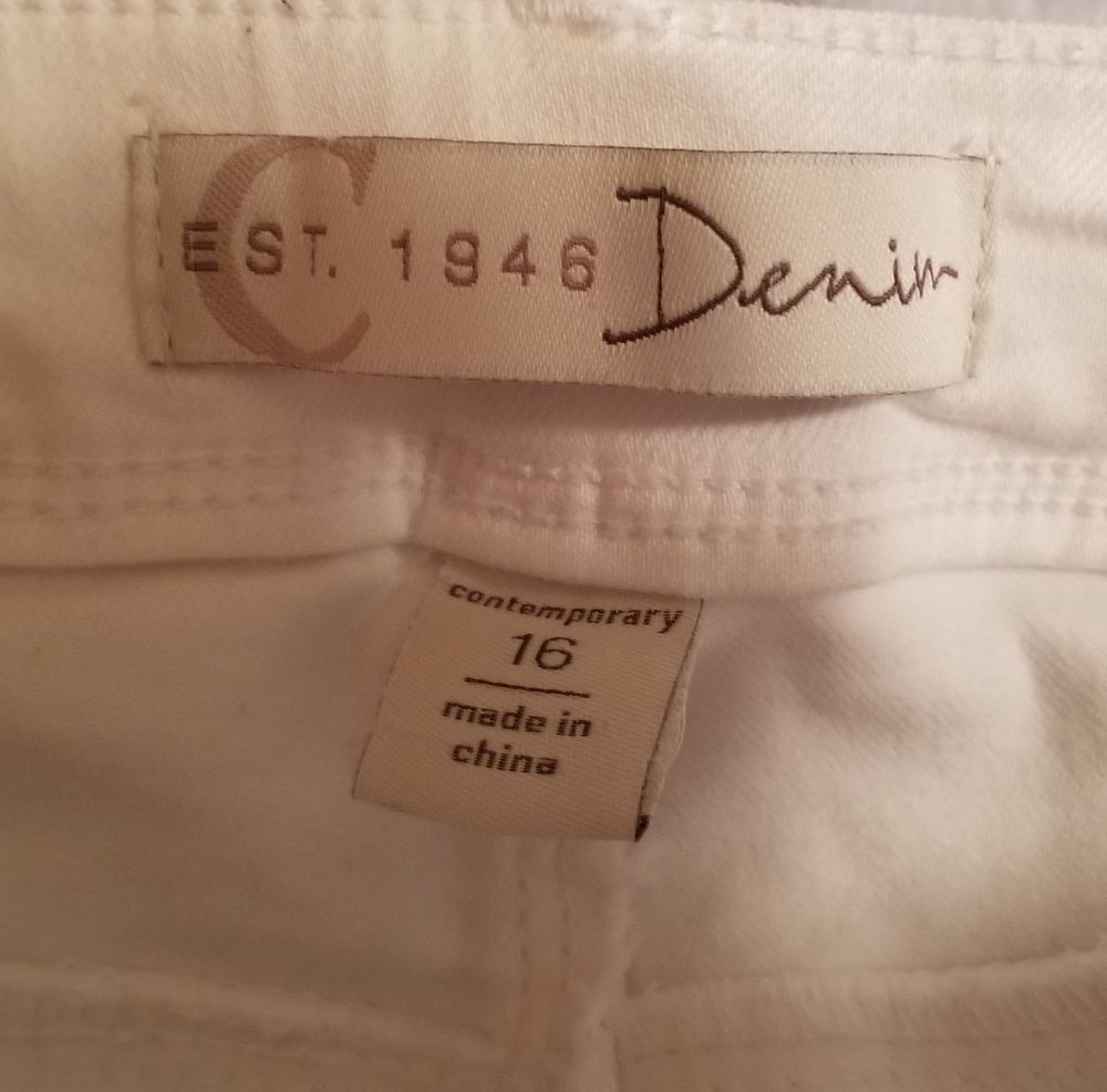 Cato White Jean's womens size 16
